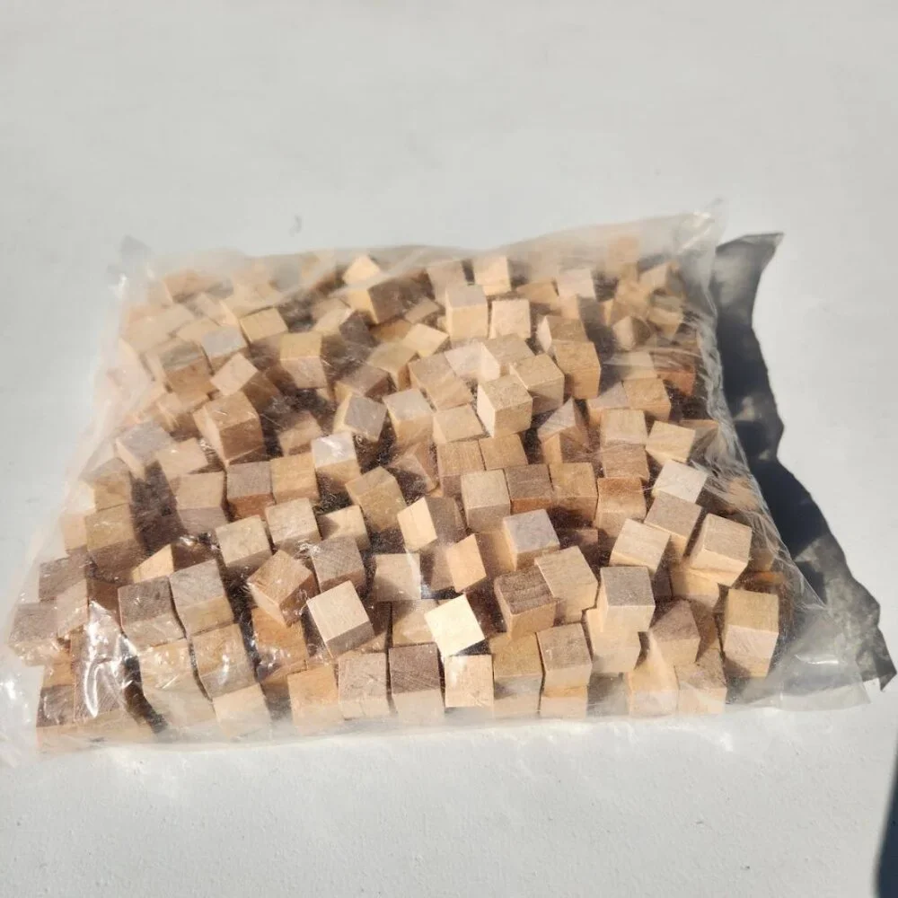 500 DIY Craft Supplies Wooden Cubes 1/2-inch Blank Wooden Blocks Unfinished Wood